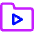 Video Folder Play Icon from Core Neon Set