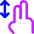 Two Finger Drag Vertical Icon from Core Neon Set