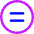 Equal Sign Circle Icon from Core Neon Set