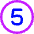 Number Five Circle Icon from Core Neon Set