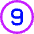 Number Nine Circle Icon from Core Neon Set