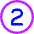 Number Two Circle Icon from Core Neon Set