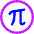 Pi Symbol Circle Icon from Core Neon Set