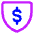 Money Shield Icon from Core Neon Set | Free Download as SVG Vector and Transparent PNG | Streamline icons