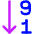 Descending Number Order Icon from Core Neon Set