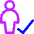 User Full Body Check Validate Icon from Core Neon Set