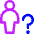 User Full Body Question Query Icon from Core Neon Set