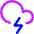 Lightning Cloud Icon from Core Neon Set