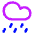 Rain Cloud Icon from Core Neon Set