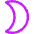 Waxing Cresent Moon Icon from Core Neon Set