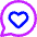 Chat Bubble Oval Favorite Heart Icon from Core Neon Set