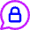 Chat Bubble Oval Lock Icon from Core Neon Set