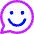 Chat Bubble Oval Smiley 1 Icon from Core Neon Set