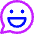 Chat Bubble Oval Smiley 2 Icon from Core Neon Set