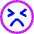 Smiley Emoji Terrified Icon from Core Neon Set