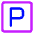 Parking Sign Icon from Core Neon Set