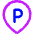 Location Pin Transport Parking Area Icon from Core Neon Set