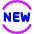 Tag New Circle Icon from Core Neon Set