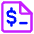 File Dollar Icon from Core Neon Set