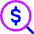 Search Dollar Icon from Core Neon Set