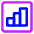 Graph Bar Increase Square Icon from Core Neon Set