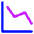 Graph Decrease Icon from Core Neon Set