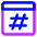 Browser Hash Icon from Core Neon Set