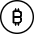 Crypto Currency Bitcoin Circle Icon from Ultimate Light Set