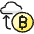 Crypto Currency Bitcoin Cloud Sync Icon from Ultimate Colors Set