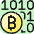 Crypto Currency Bitcoin Code Icon from Ultimate Colors Set