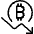 Crypto Currency Bitcoin Decrease Icon from Ultimate Light Set