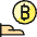 Crypto Currency Bitcoin Give Icon from Ultimate Colors Set