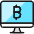 Crypto Currency Bitcoin Monitor Icon from Ultimate Colors Set