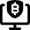 Crypto Currency Bitcoin Monitor Shield Icon from Ultimate Bold Set