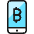 Crypto Currency Bitcoin Smartphone Icon from Ultimate Colors Set