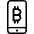 Crypto Currency Bitcoin Smartphone Icon from Ultimate Light Set