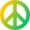 Peace Symbol Icon from Sharp Gradient- Free Set