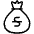 Currency Sign Hryvnia Bag Icon from Ultimate Light Set