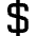 Dollar Icon from Sharp Remix Set