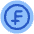 Franc Circle Icon from Plump Flat Set