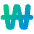 Won Icon from Plump Gradient Set