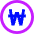 Won Circle Icon from Sharp Neon Set