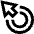 Cursor Drag Click Icon from Sharp Line Set