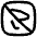 Pointer Arrow Slash Square Icon from Flex Line Set