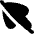 Pointer Tail Arrow Slash Icon from Flex Solid Set