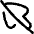 Pointer Tail Arrow Slash Icon from Flex Line Set