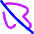 Pointer Tail Arrow Slash Icon from Flex Neon Set