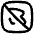 Pointer Tail Arrow Slash Square Icon from Flex Line Set