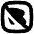 Pointer Tail Arrow Slash Square Icon from Flex Solid Set