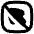 Pointer Tail Arrow Slash Square Icon from Flex Remix Set